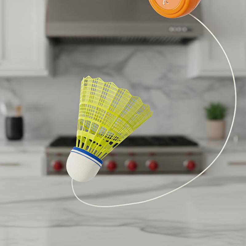 Badminton Rebound Trainer - Automatic Retractable Badminton Solo Trainer Rebound