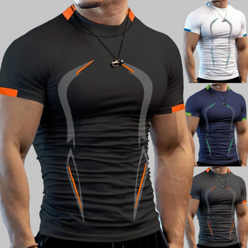 T Shirt Dry Fit - Stylish Gym Workout Compression Shirts for