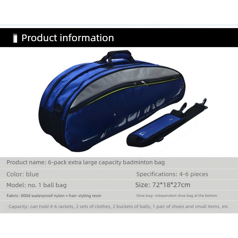 Badminton backpack, 6-pack, la - Badminton Outdoor ulasan dan harga