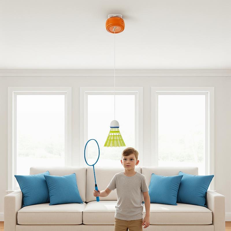 Automatic Retractable Badminto - Badminton Rebound Trainer ulasan dan harga