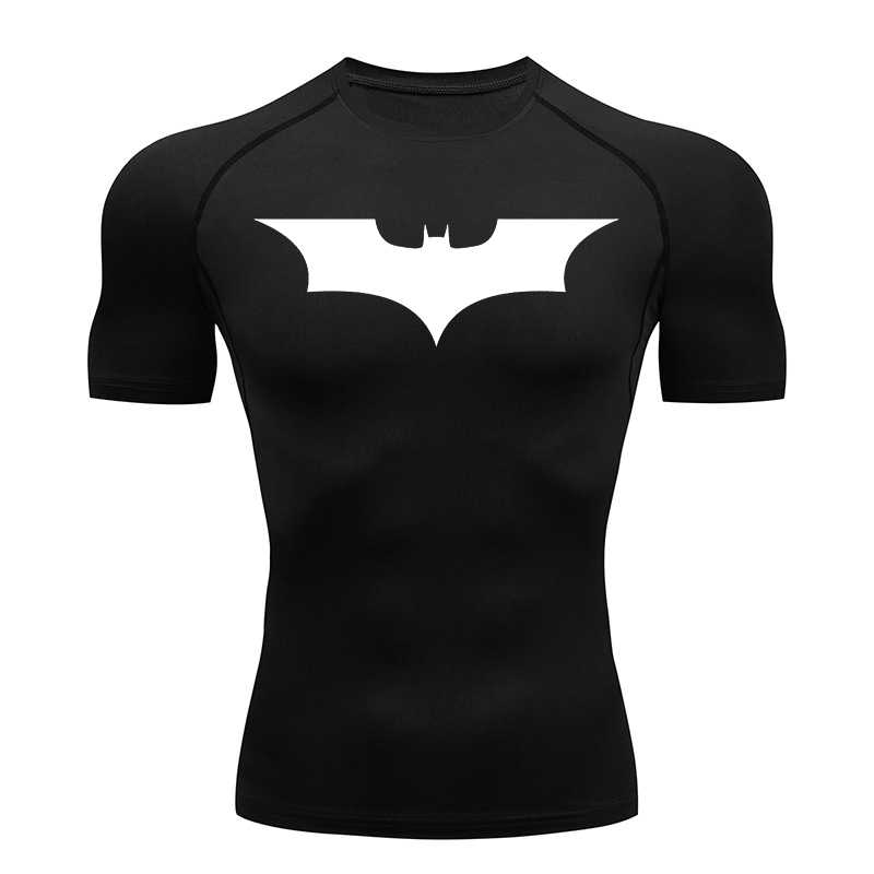 Bat Print Compression Shirts f - T Shirt Dry Fit ulasan dan harga
