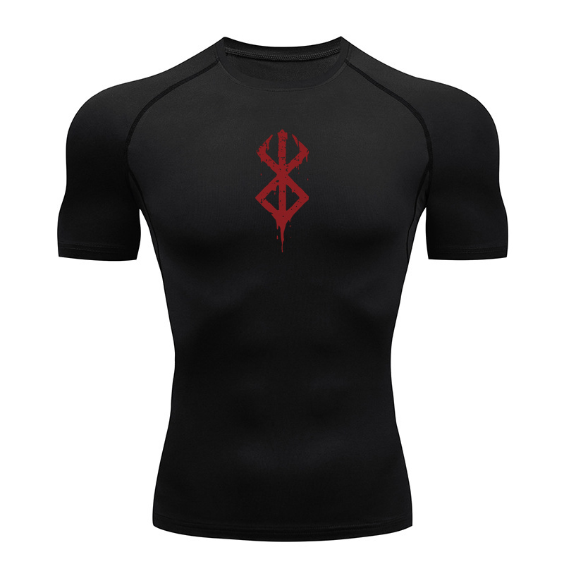 Men's Print Compression Shirts - T Shirt Dry Fit ulasan dan harga