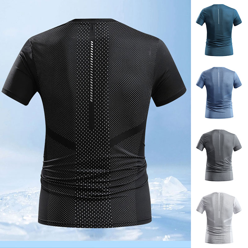 Men Summer Sports T-shirt Quic - T Shirt Dry Fit ulasan dan harga